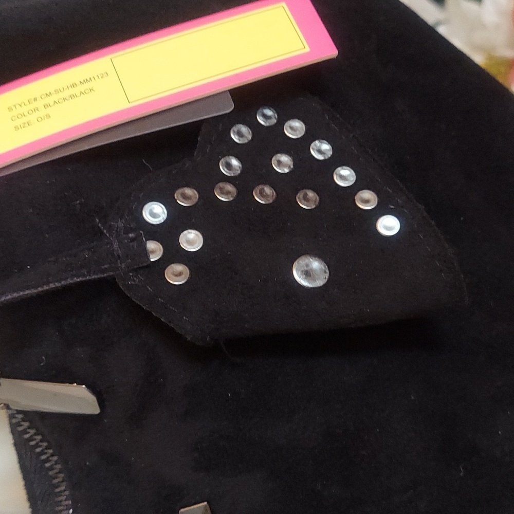 Catherine Malandrino Black Shoulder Bag with Stud Accents - Picture 5 of 8